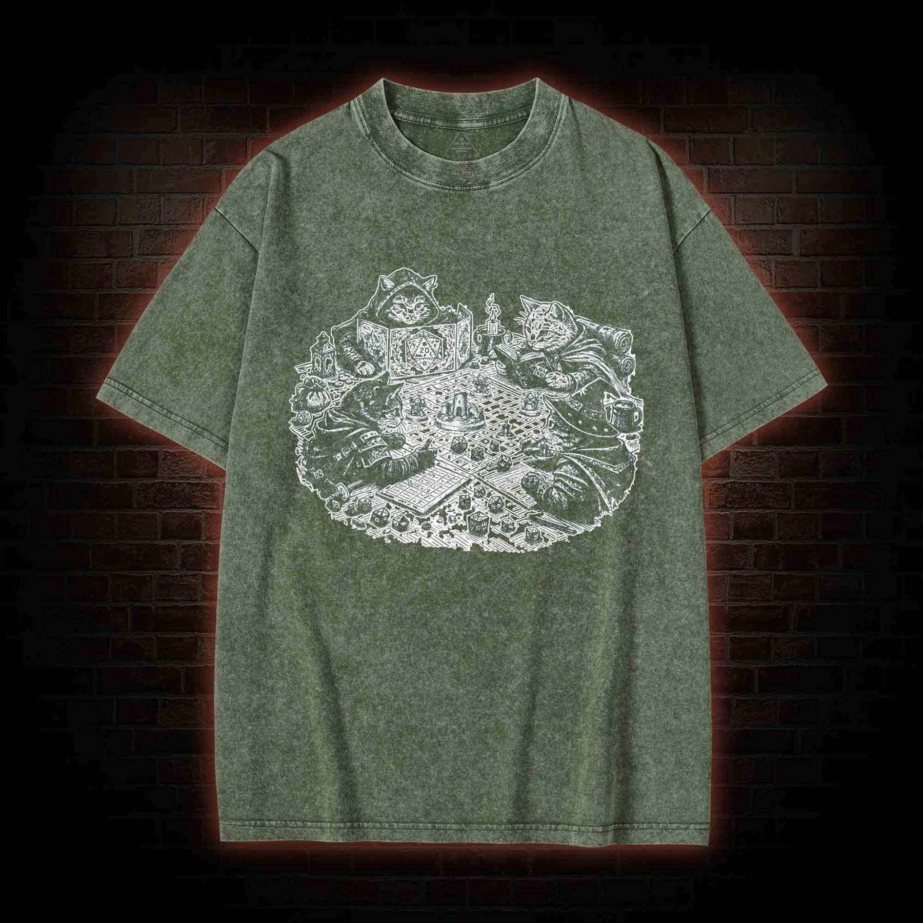 Kitten Cat Person Trendy Washed T-shirt