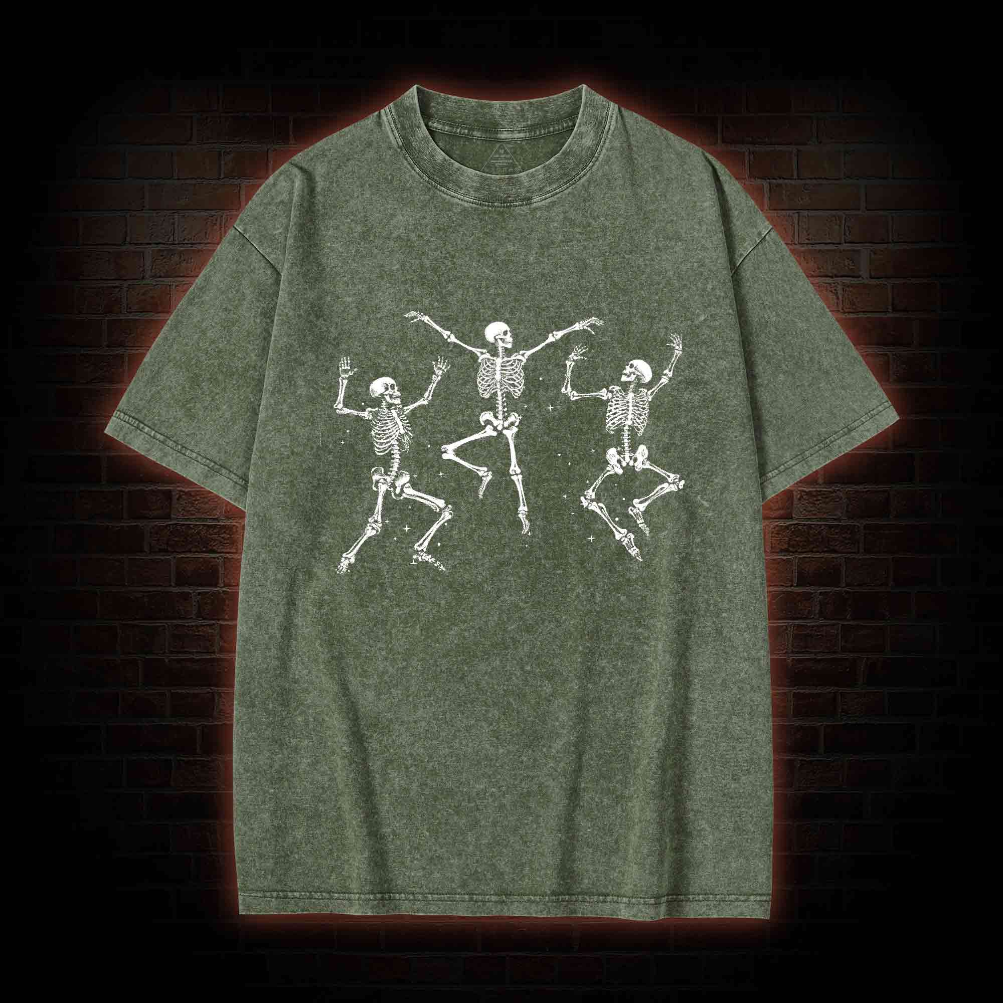 Dancing Skeleton Washed T-shirt
