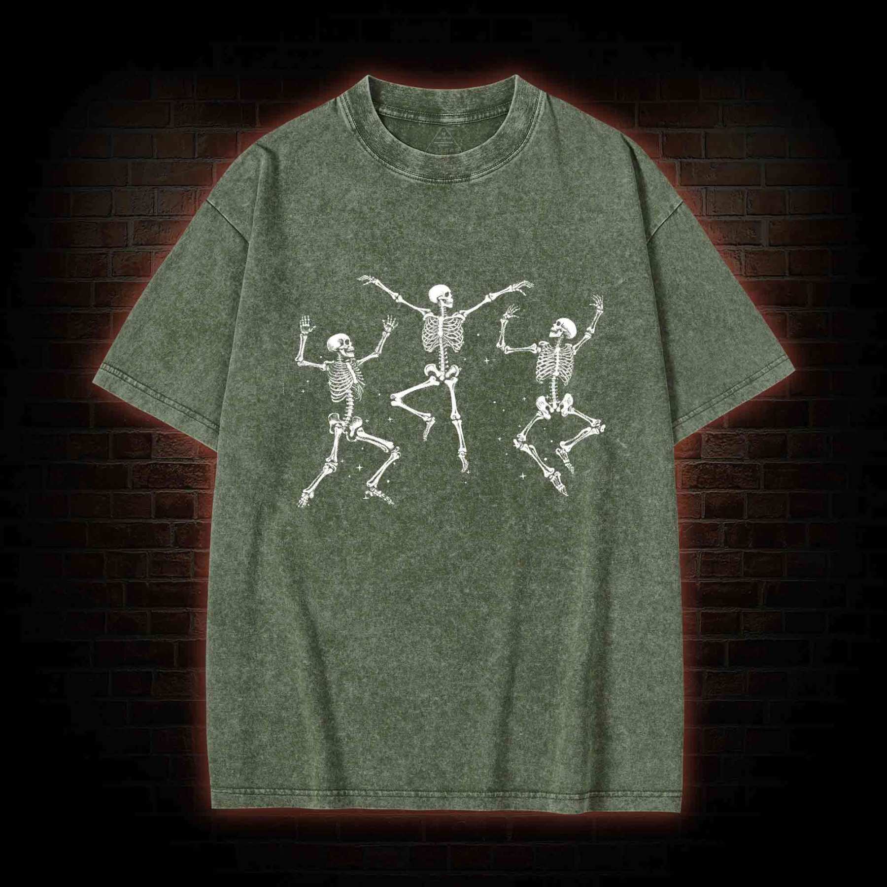 Dancing Skeleton Washed T-shirt