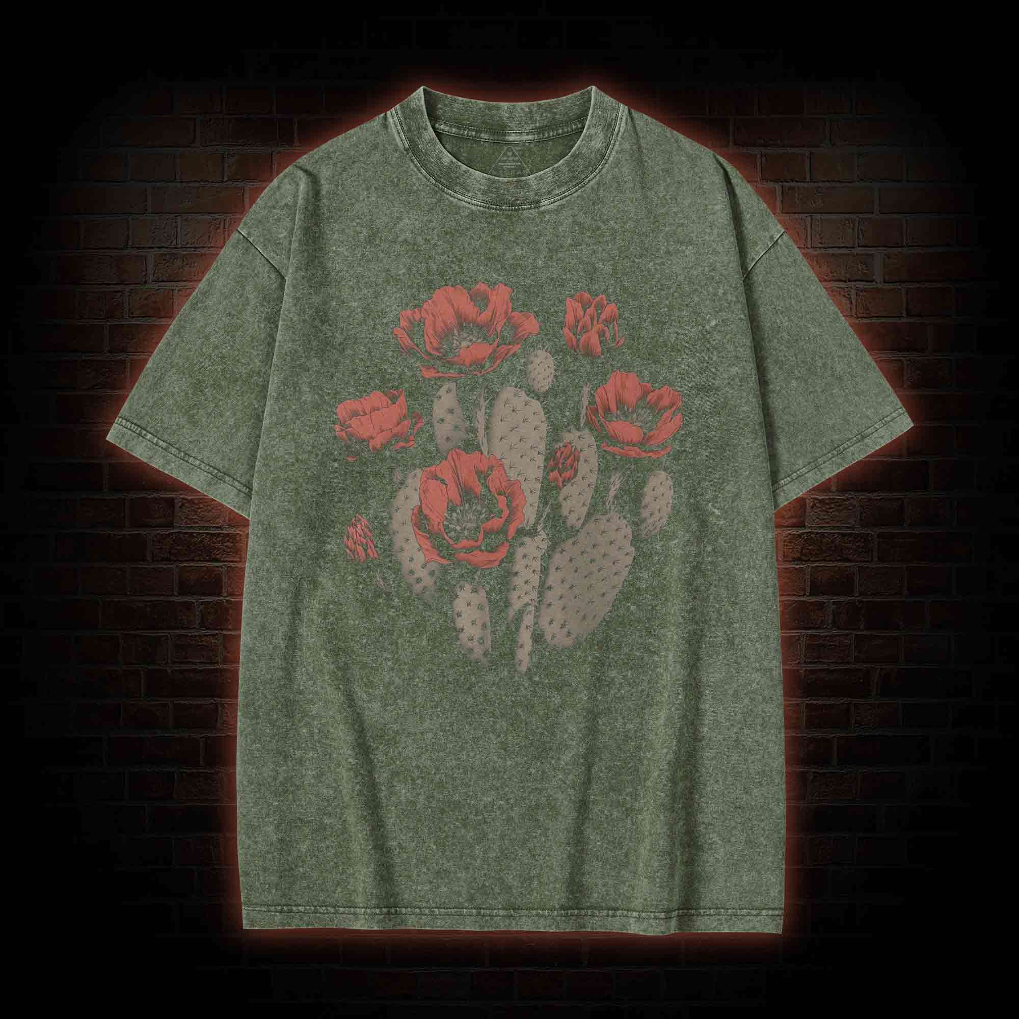 Cactus Flower Washed T-shirt