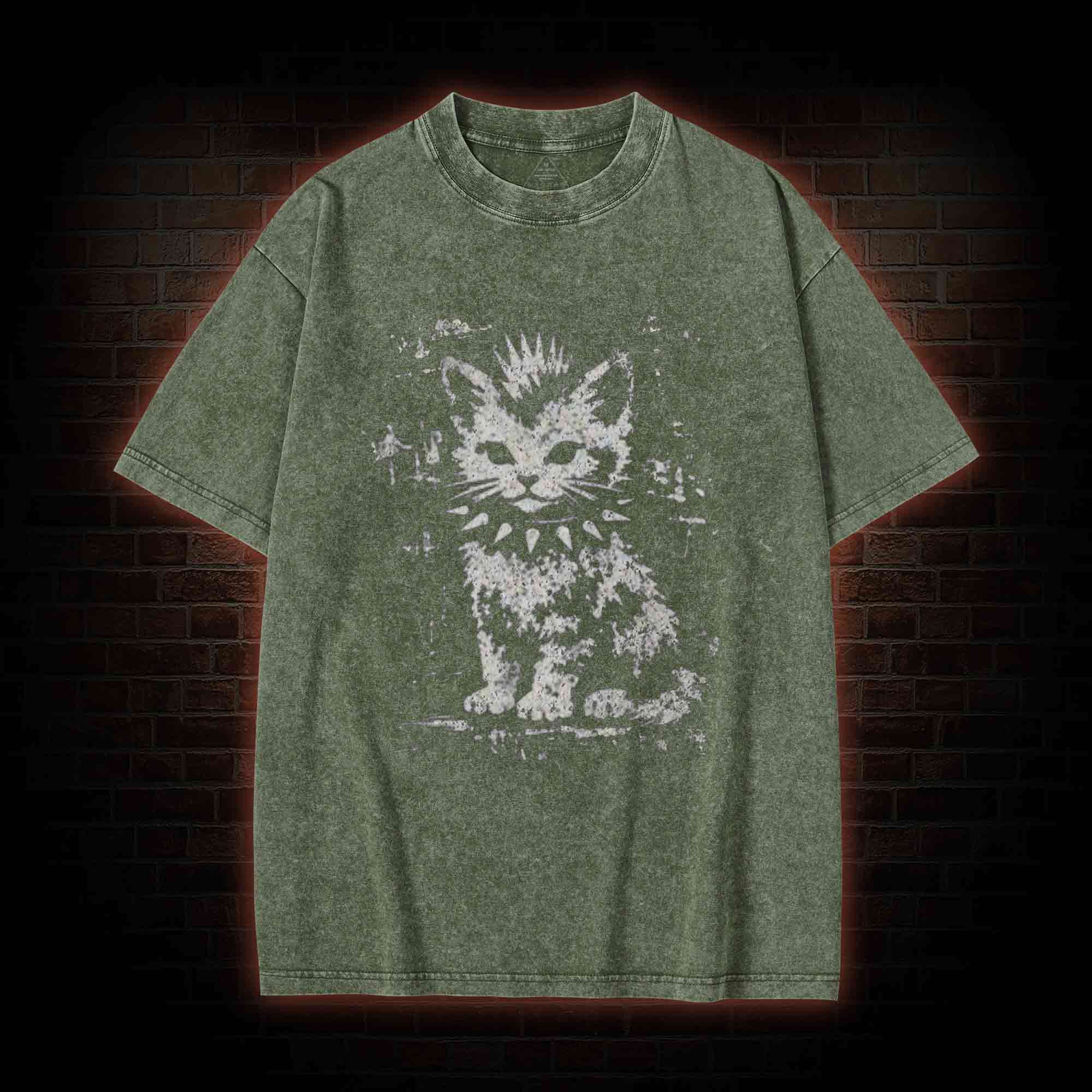 Punk Kitten Washed T-shirt