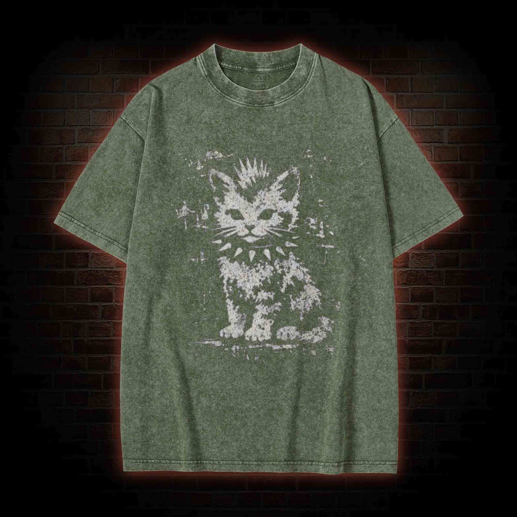 Punk Kitten Washed T-shirt