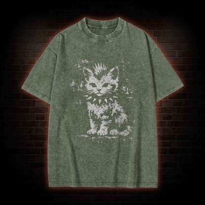 Punk Kitten Washed T-shirt