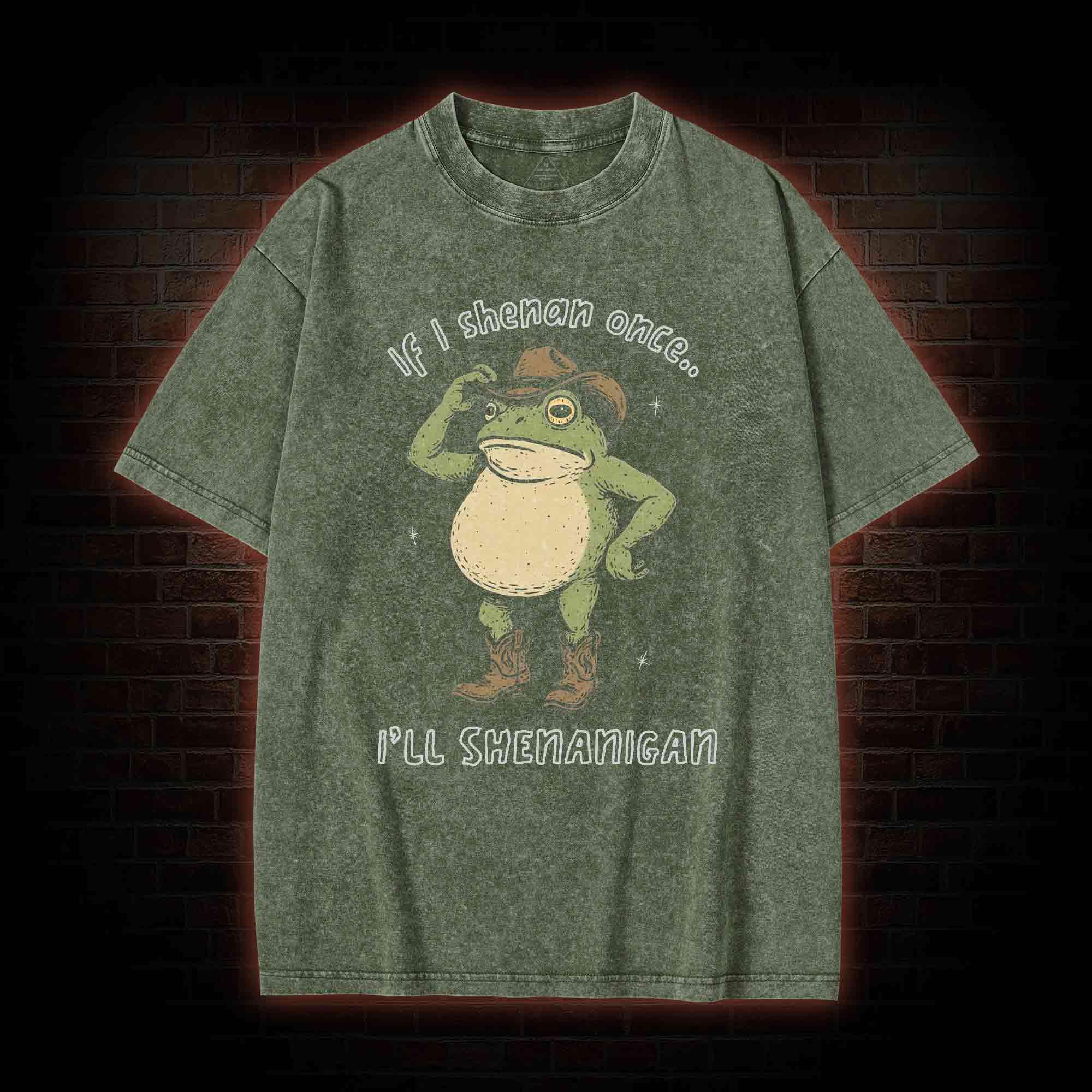 If I Shenan once... I'll Shenanigan Washed T-shirt