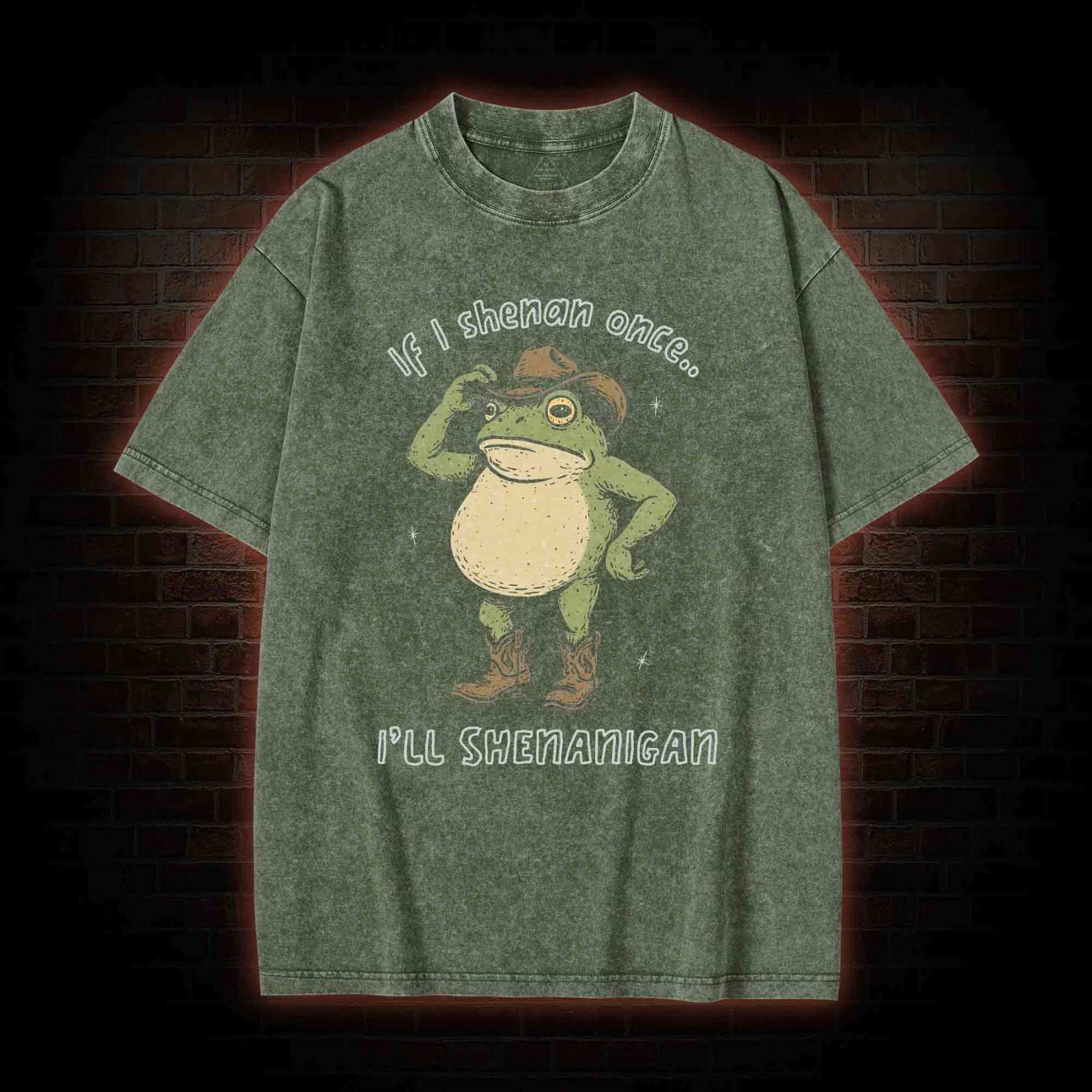 If I Shenan once... I'll Shenanigan Washed T-shirt