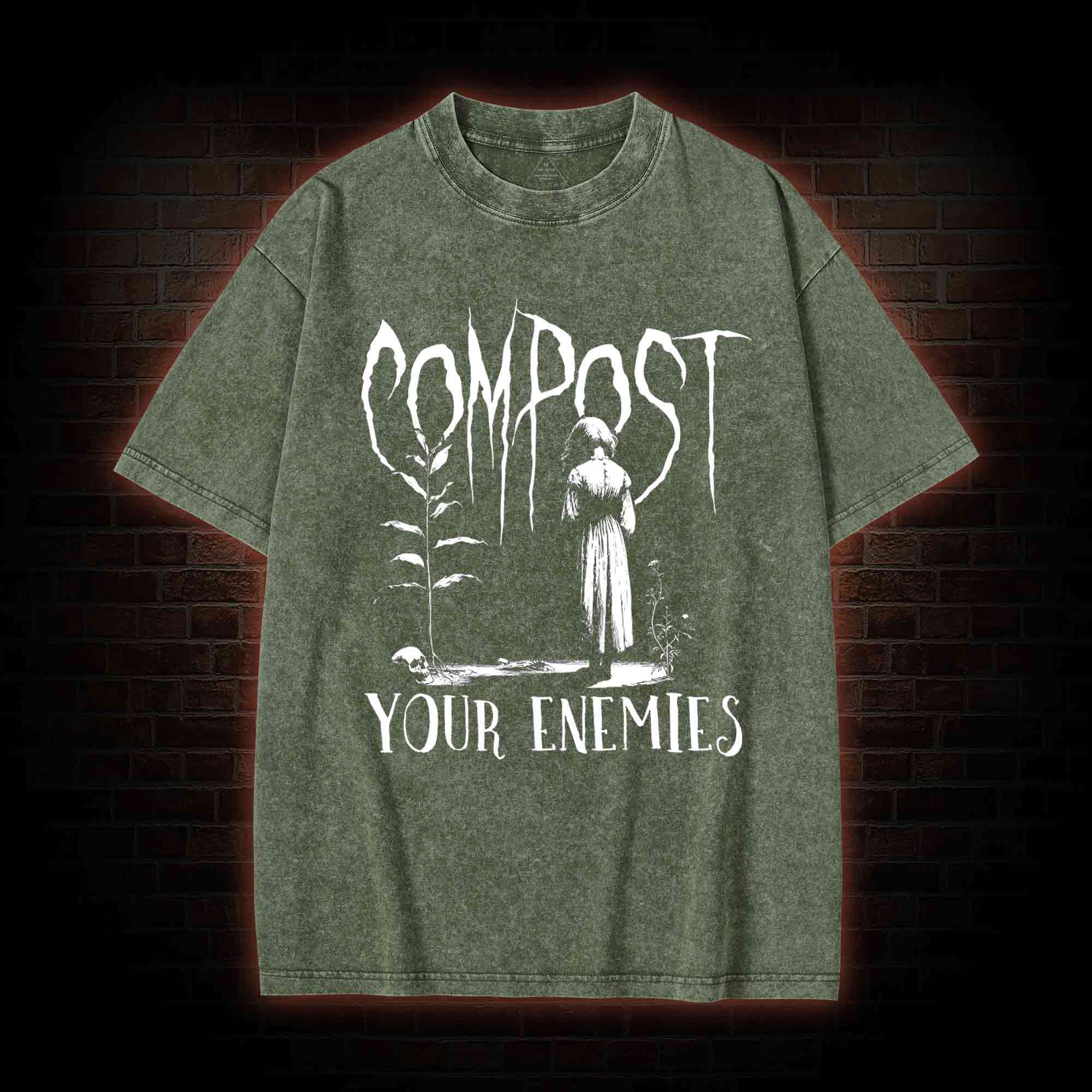 Compost Your Enemies Washed T-shirt
