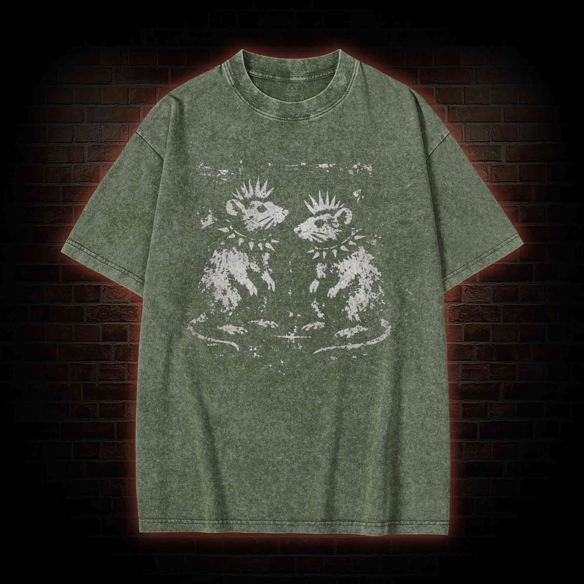 Funny Rat Washed T-shirt