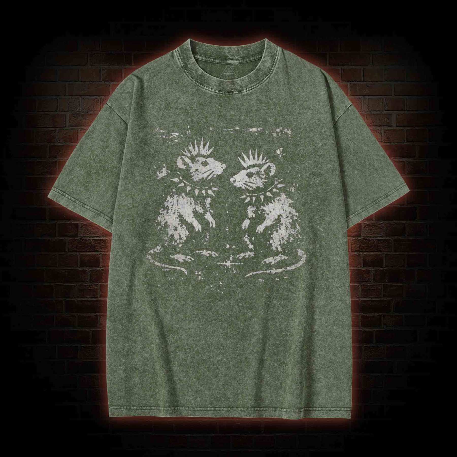 Funny Rat Washed T-shirt