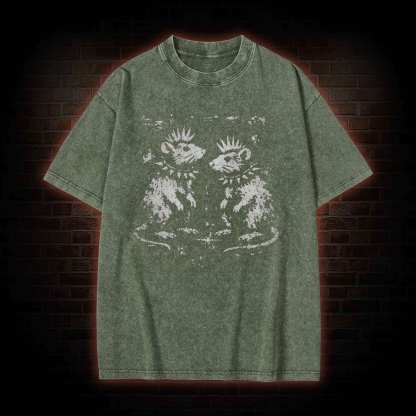 Funny Rat Washed T-shirt