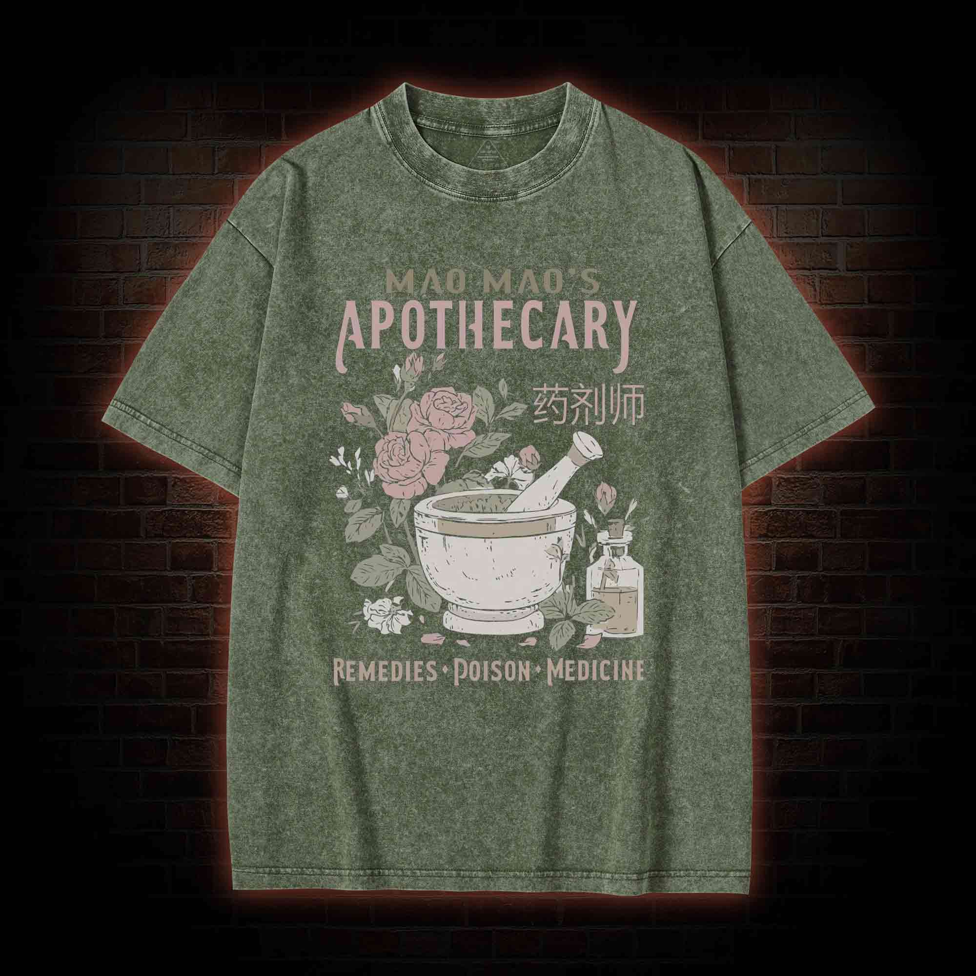 Remedies Poison Medicine Washed T-shirt