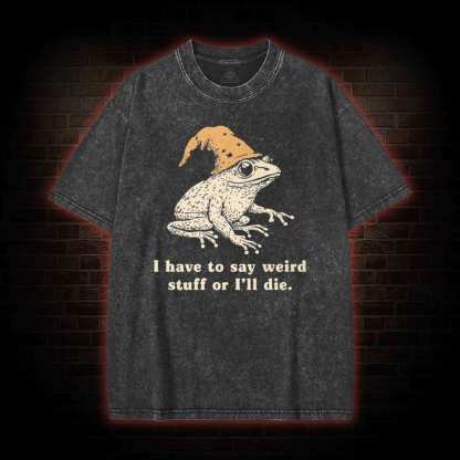 Frog Meme Washed T-shirt