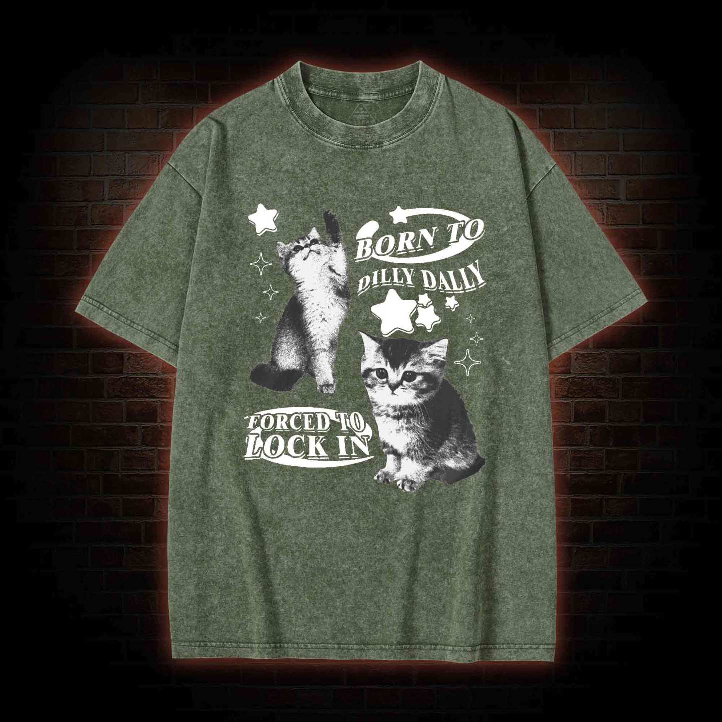Born to Dilly Dally Forced to Lock on Washed T-shirt