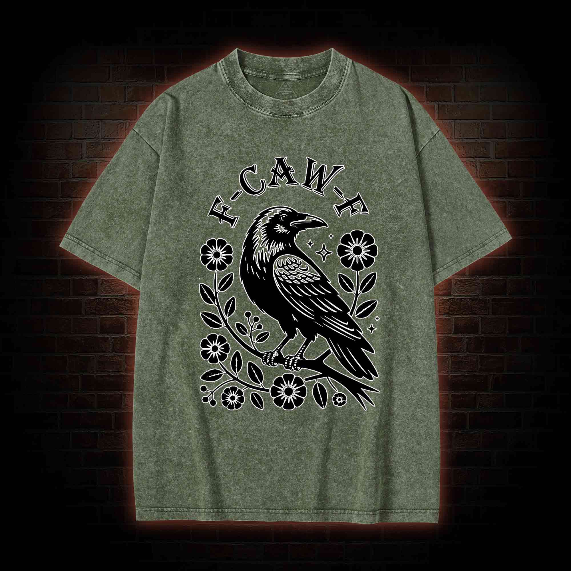 F-caw-f Washed T-shirt