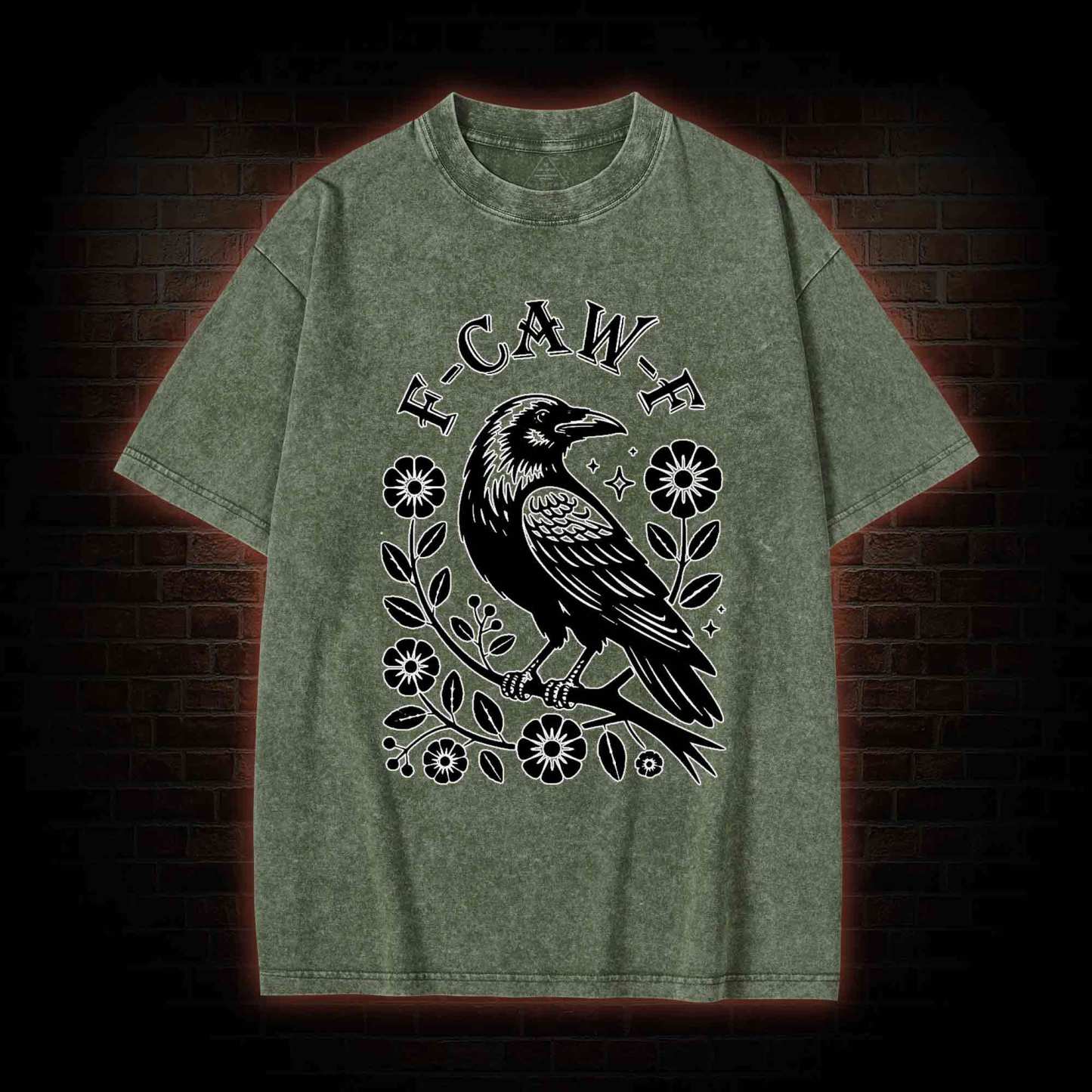 F-caw-f Washed T-shirt
