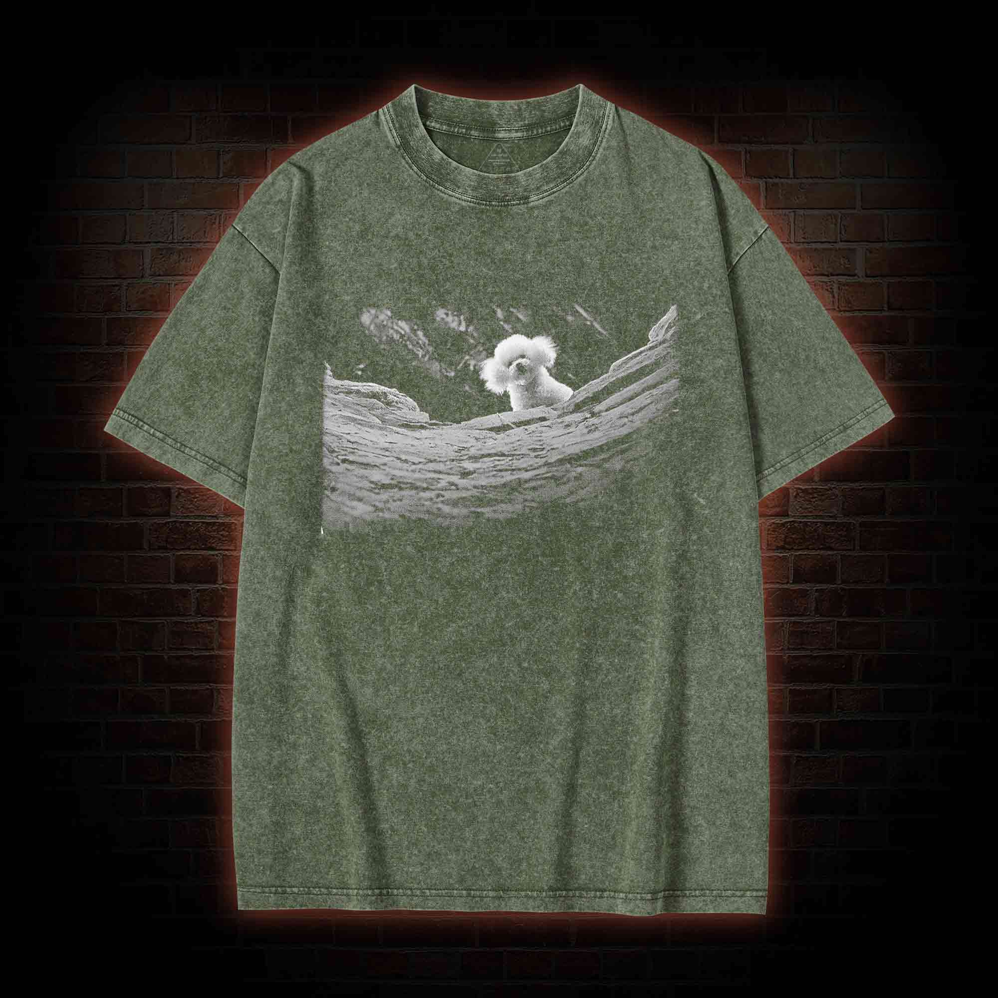 It Rubs the Lotion on Its Skin Washed T-shirt