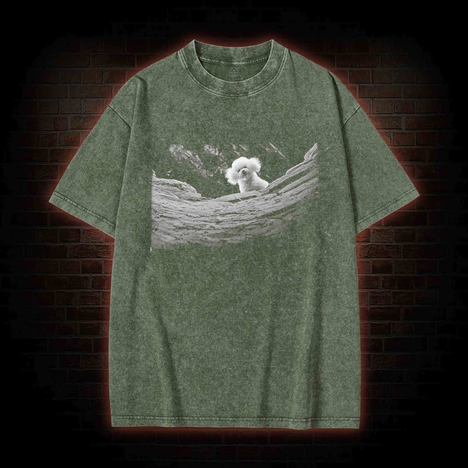 It Rubs the Lotion on Its Skin Washed T-shirt