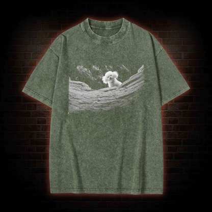 It Rubs the Lotion on Its Skin Washed T-shirt