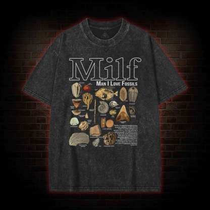Man I Love Fossils Washed T-shirt