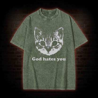 God Hates You Washed T-shirt
