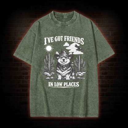 I've Got Friends in Low Places Washed T-shirt
