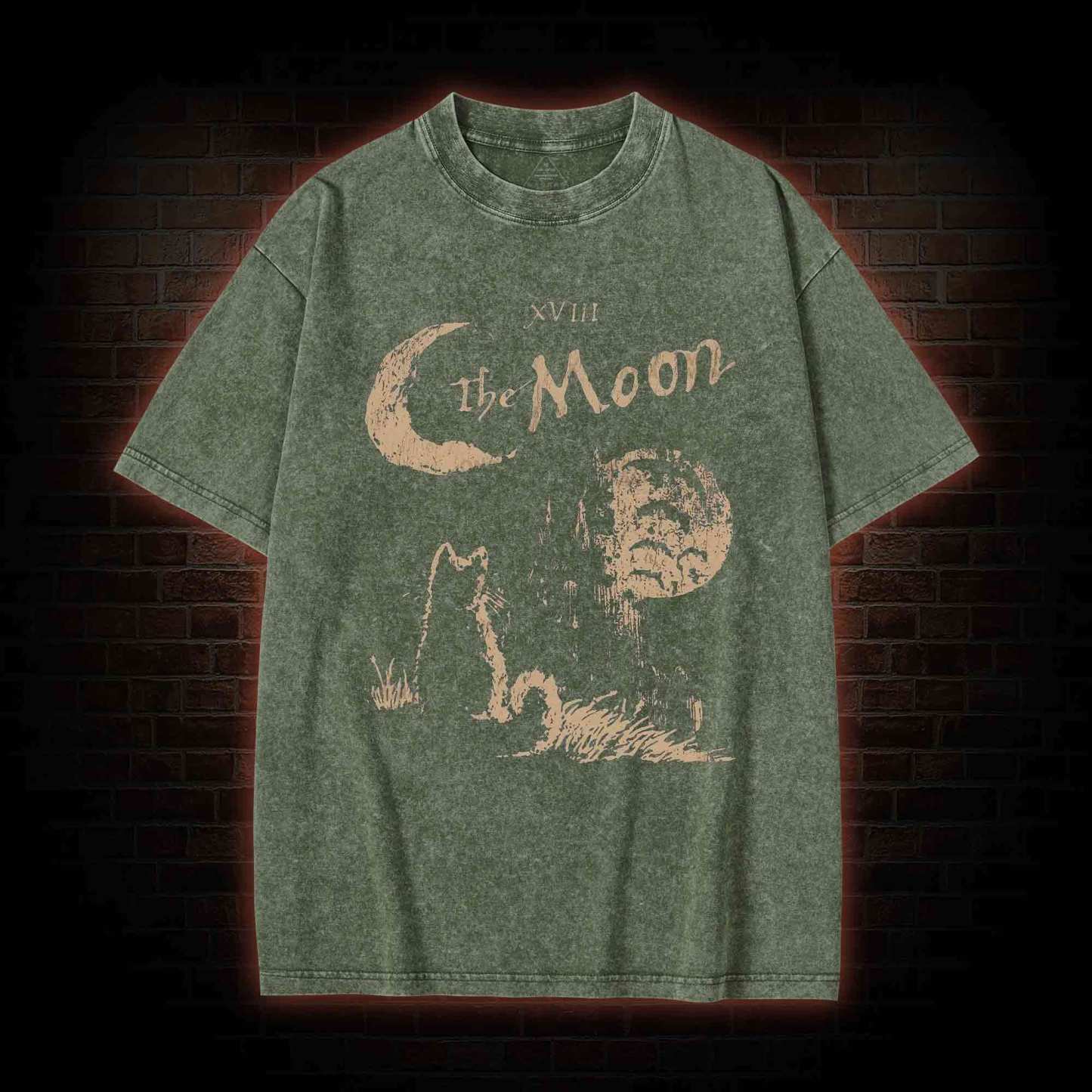 The Moon Cat Washed T-shirt