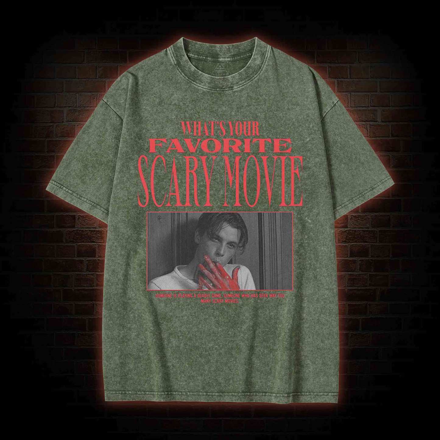 What's Your Favorite Scary Movie Washed T-shirt