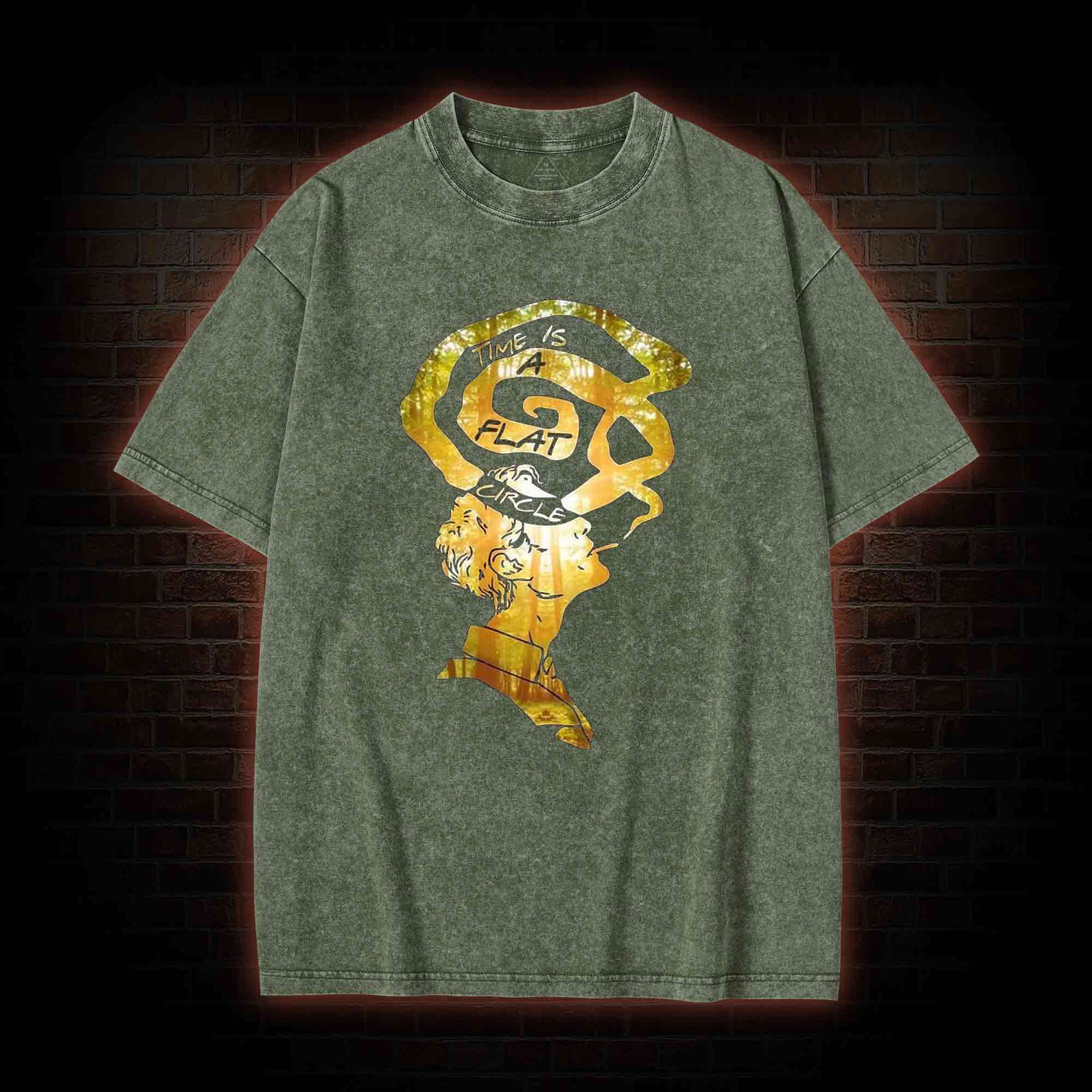 Time is a Flat Circle Washed T-shirt