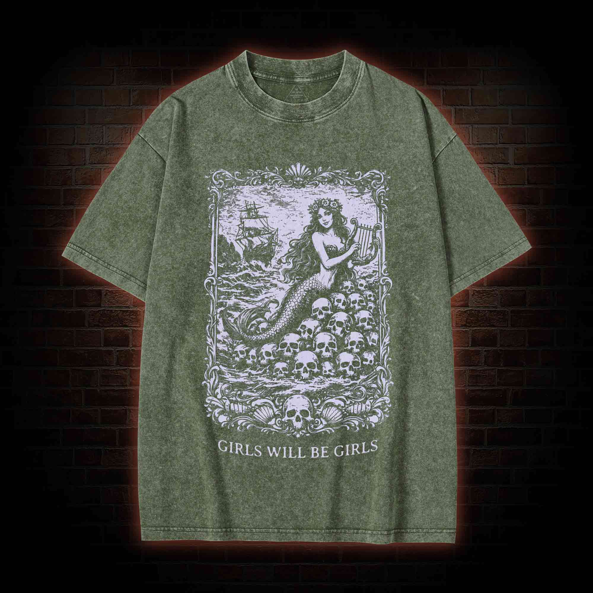 Girls will be Girls Washed T-shirt