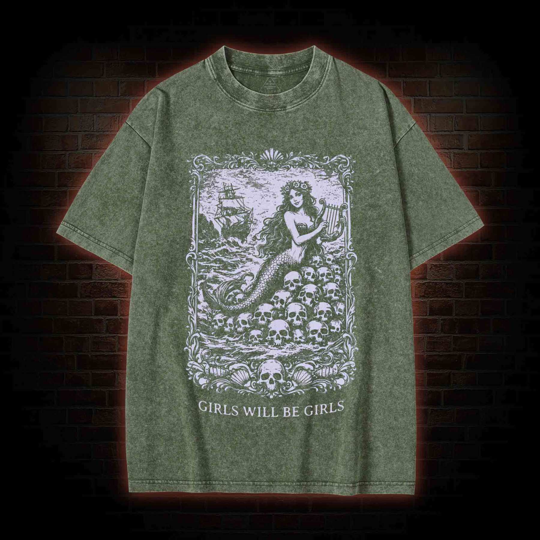 Girls will be Girls Washed T-shirt