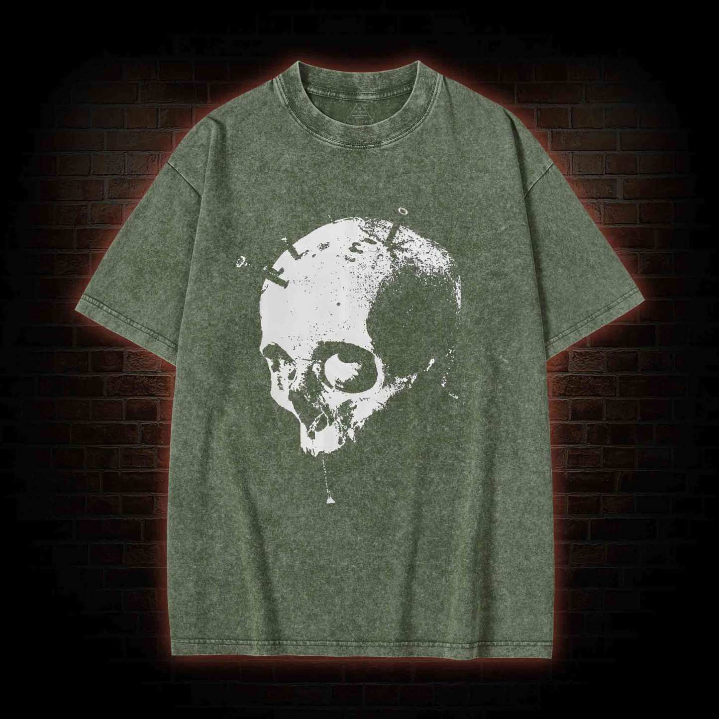 Skull Gothic Art Washed T-shirt
