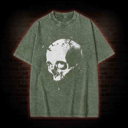 Skull Gothic Art Washed T-shirt