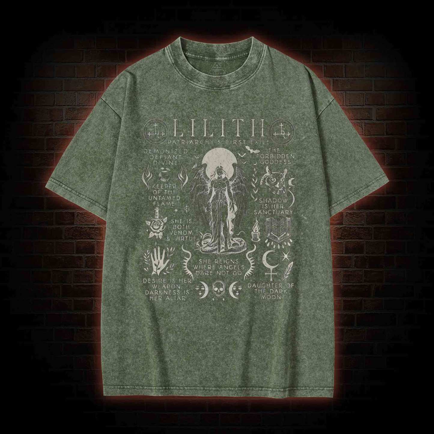 Lilith Feminist Washed T-shirt