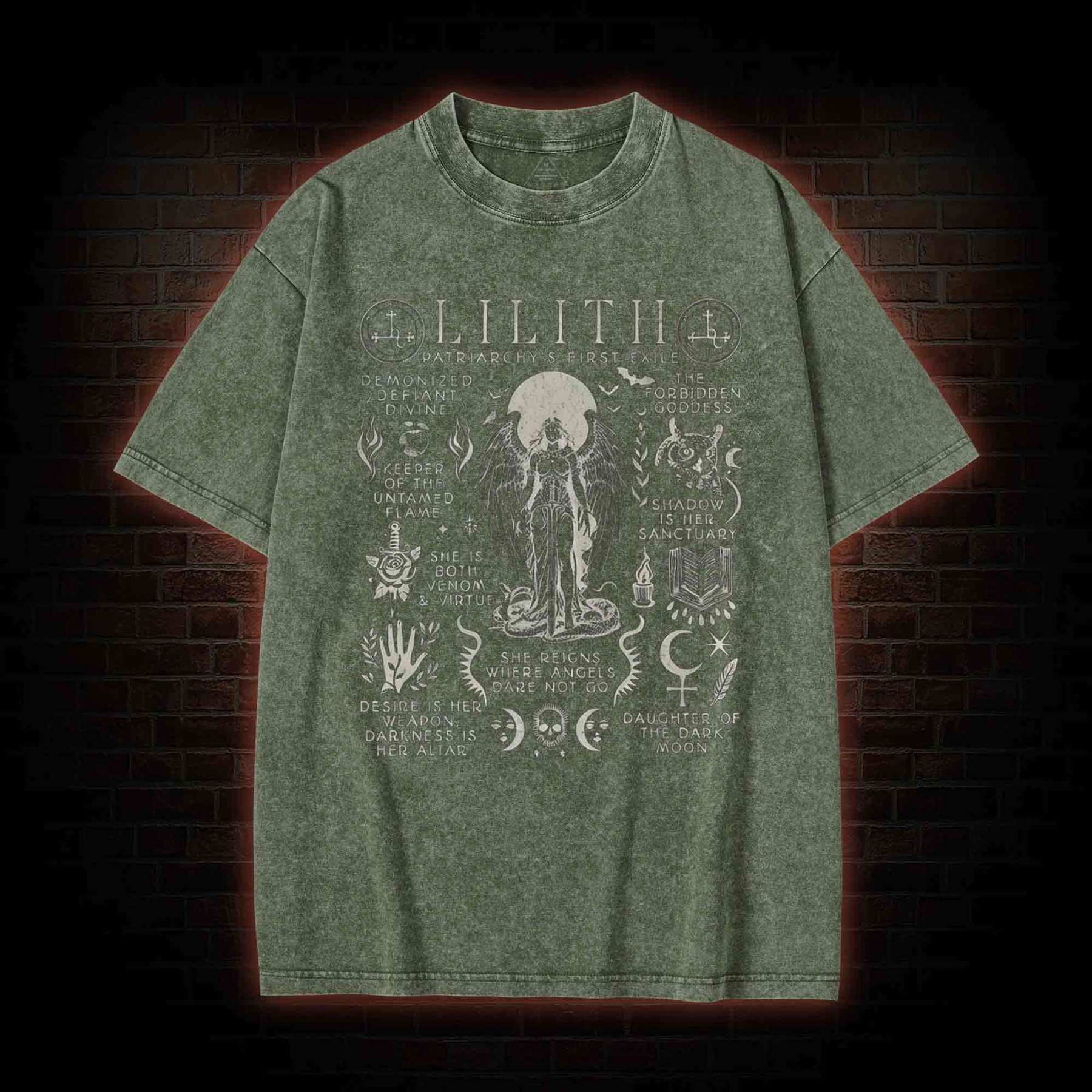 Lilith Feminist Washed T-shirt
