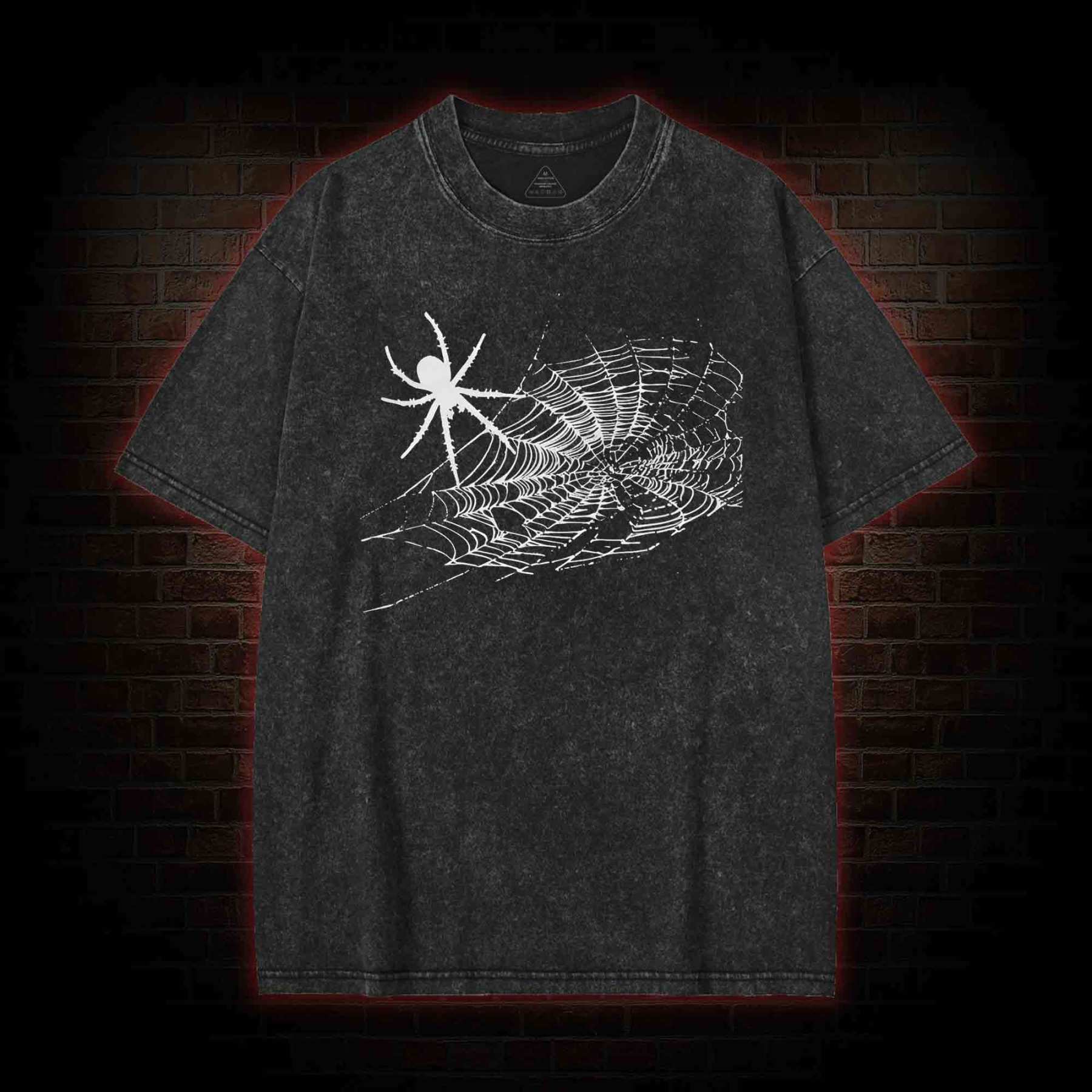 Spider Web Bat Washed T-shirt