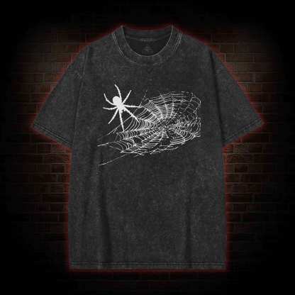 Spider Web Bat Washed T-shirt