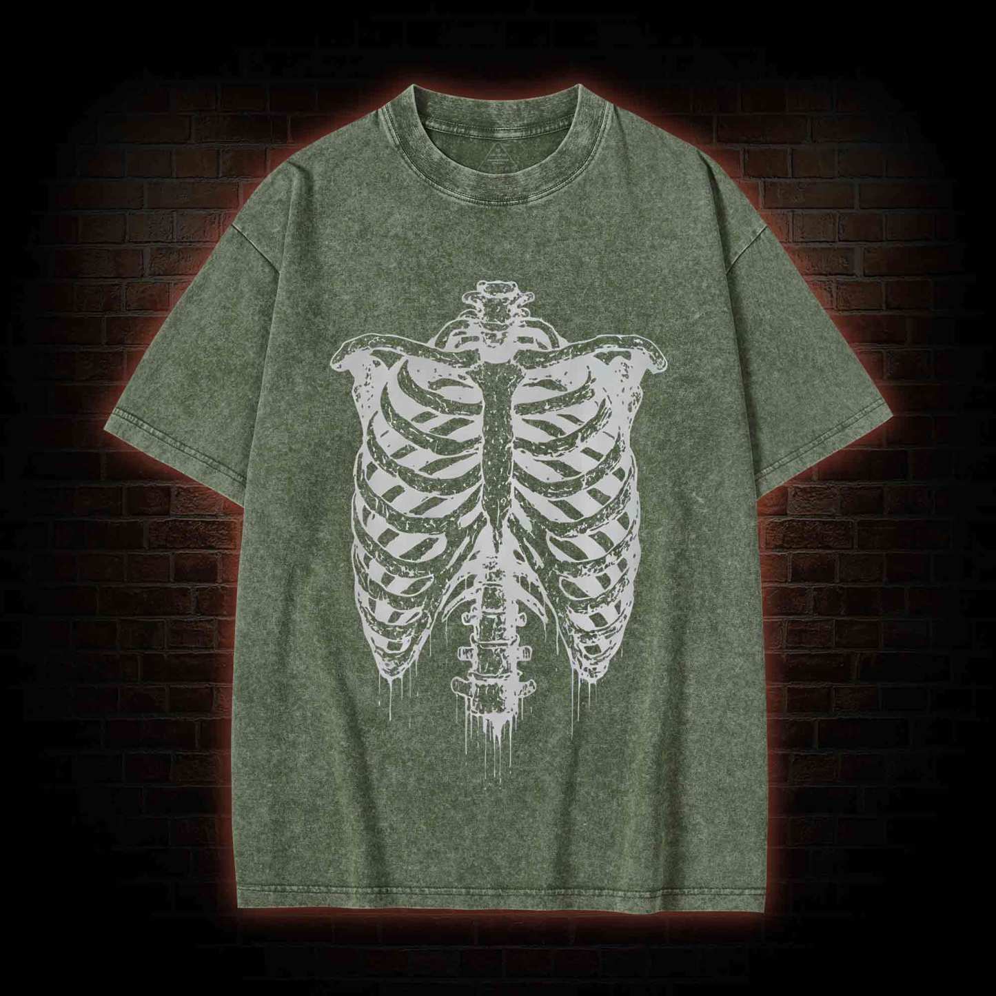 Rib Cage Skeleton Washed T-shirt