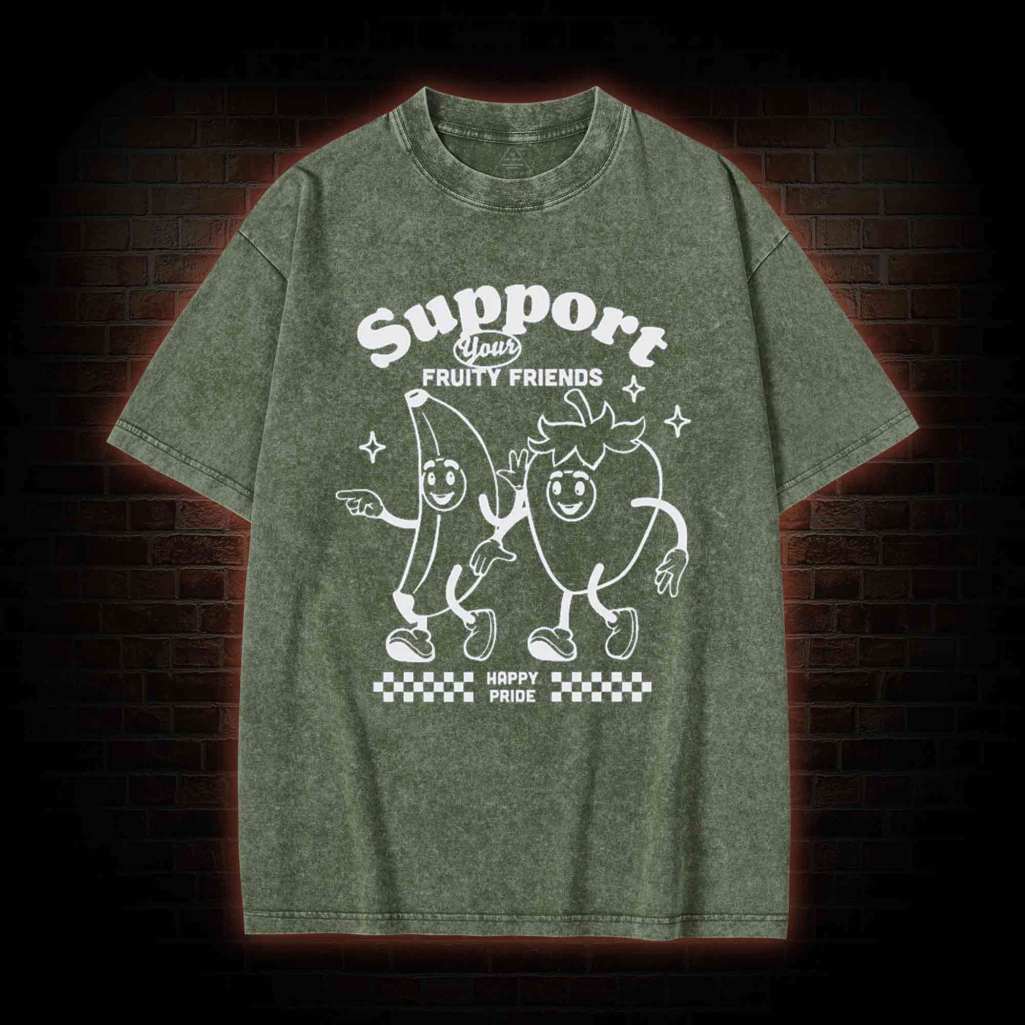 Support Your Fruity Friends Washed T-shirt