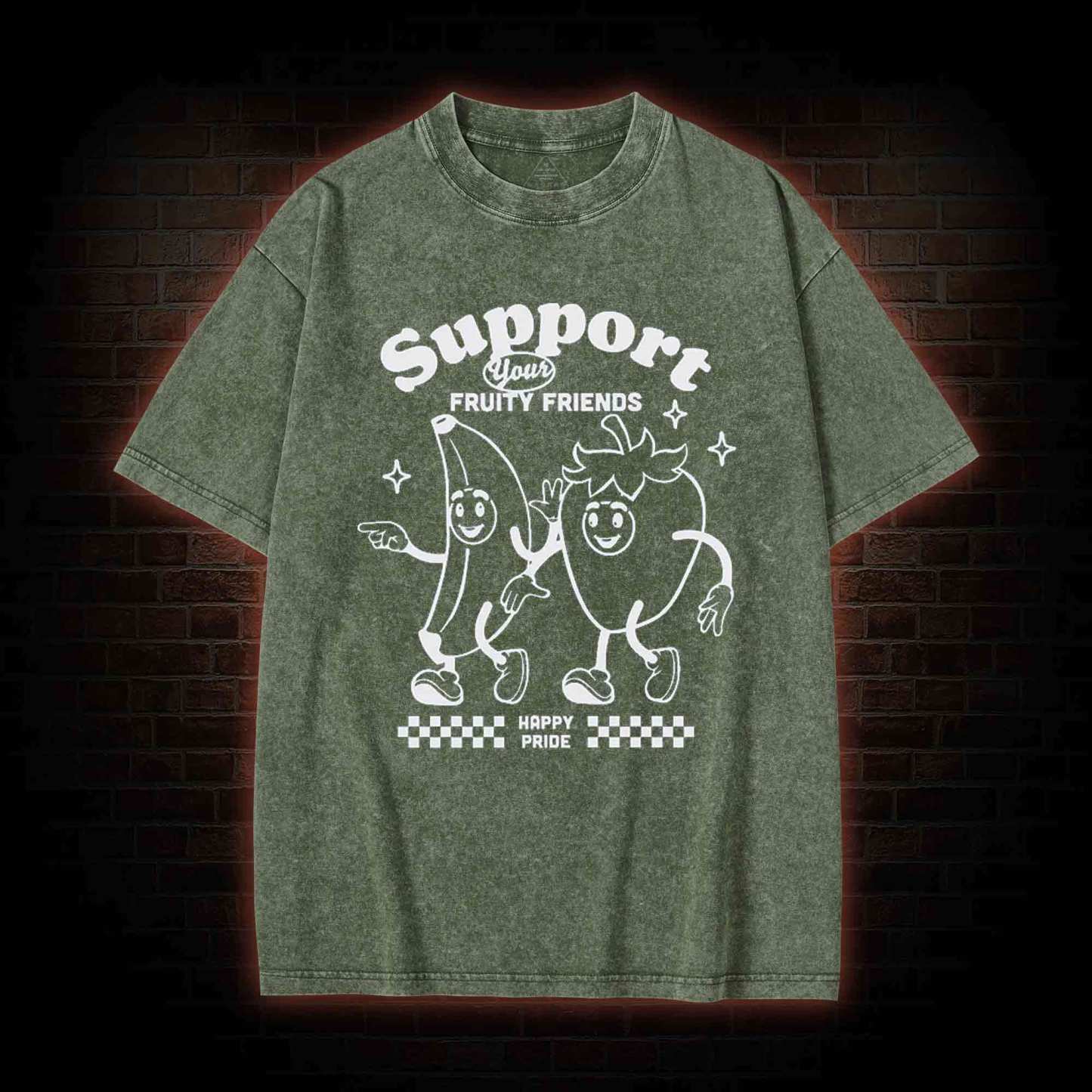 Support Your Fruity Friends Washed T-shirt