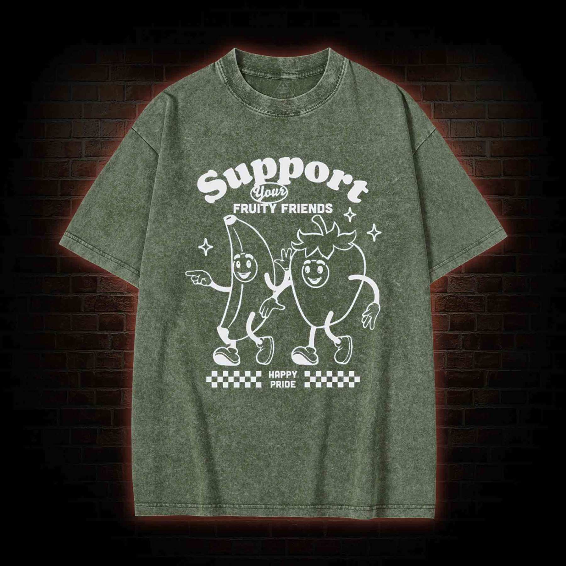 Support Your Fruity Friends Washed T-shirt