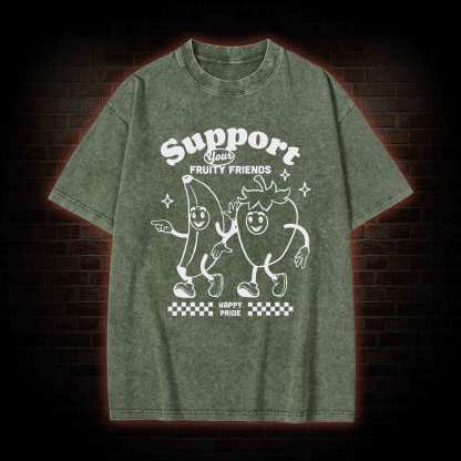 Support Your Fruity Friends Washed T-shirt