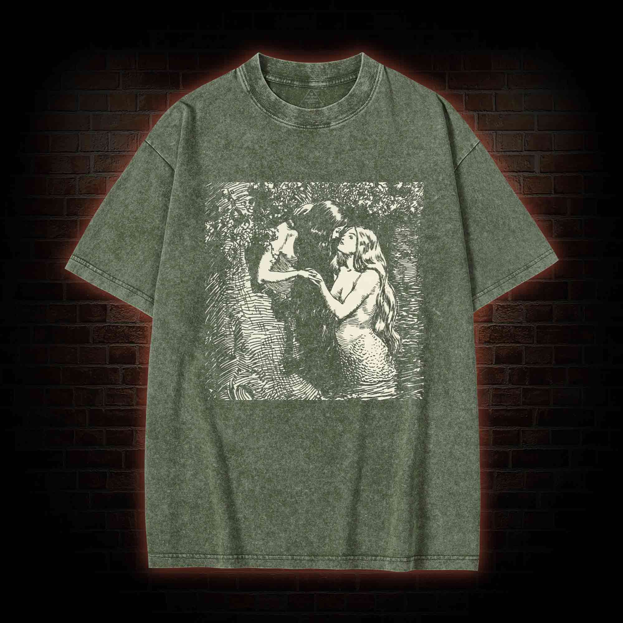 The Nymph and the Dryad Washed T-shirt