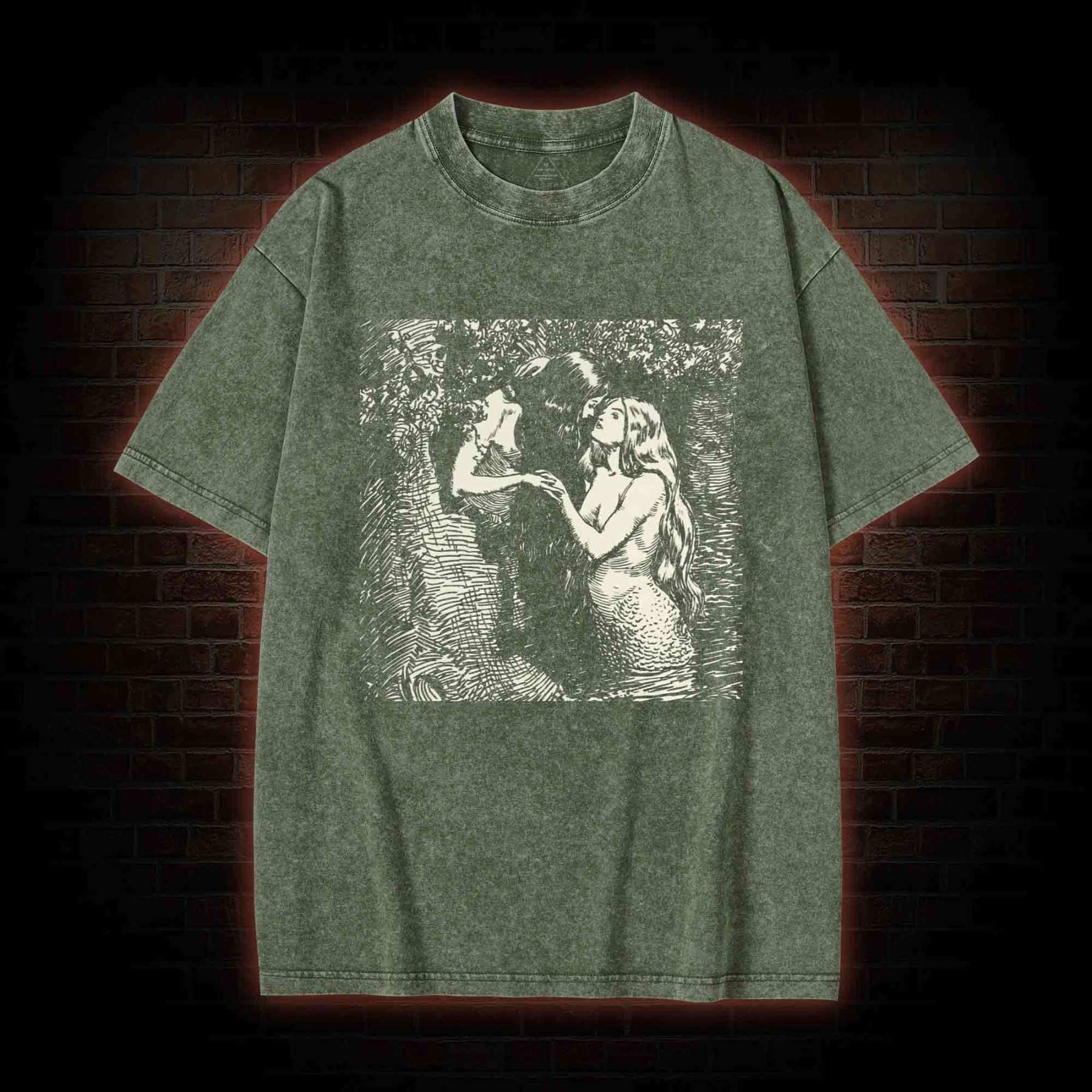 The Nymph and the Dryad Washed T-shirt