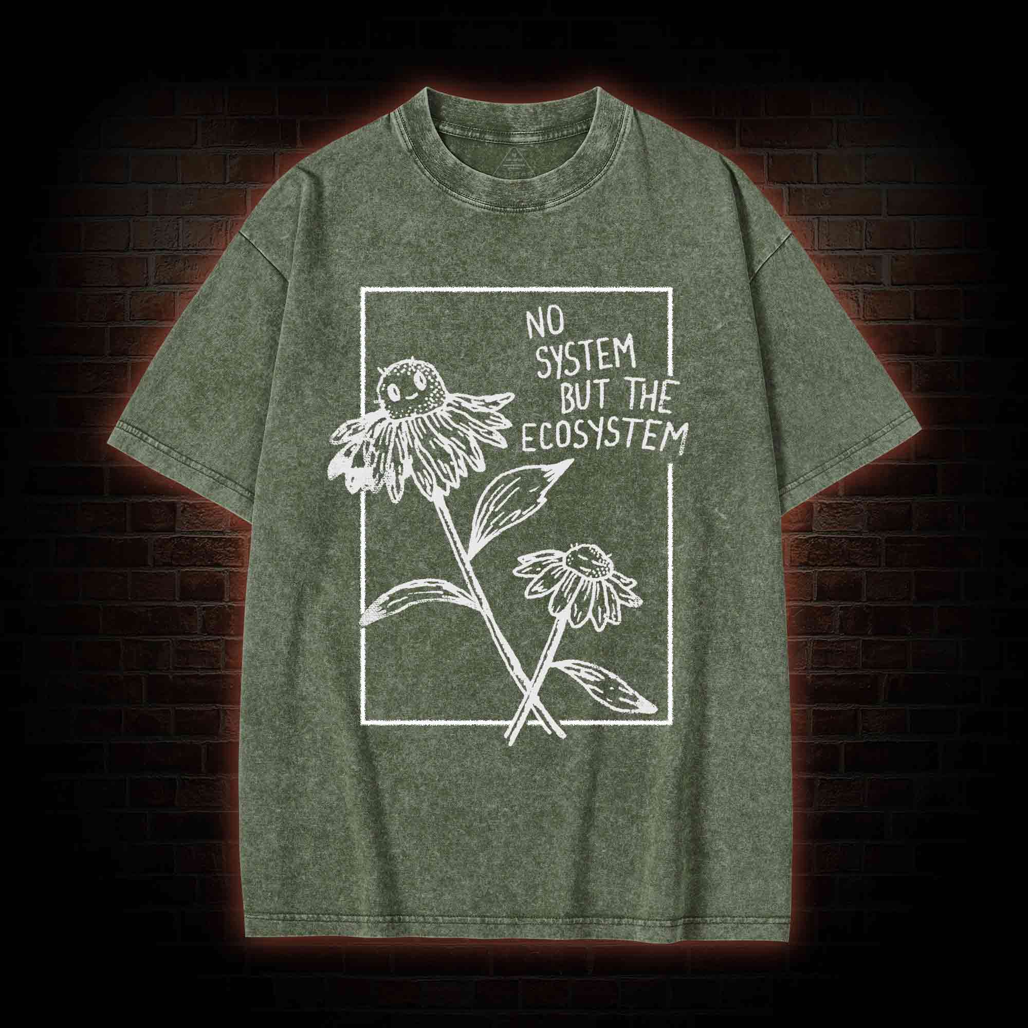 No System but the Ecosystem Flower Washed T-shirt