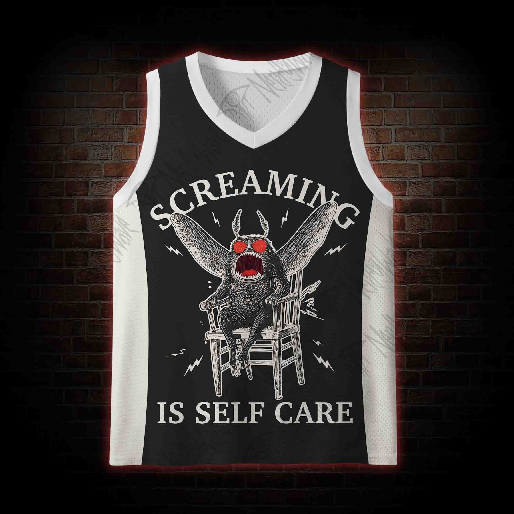  Screaming is Self Care Mesh Jersey Tank Top