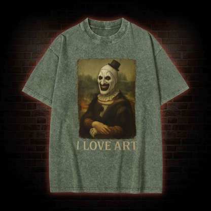 I Love Art Washed T-shirt