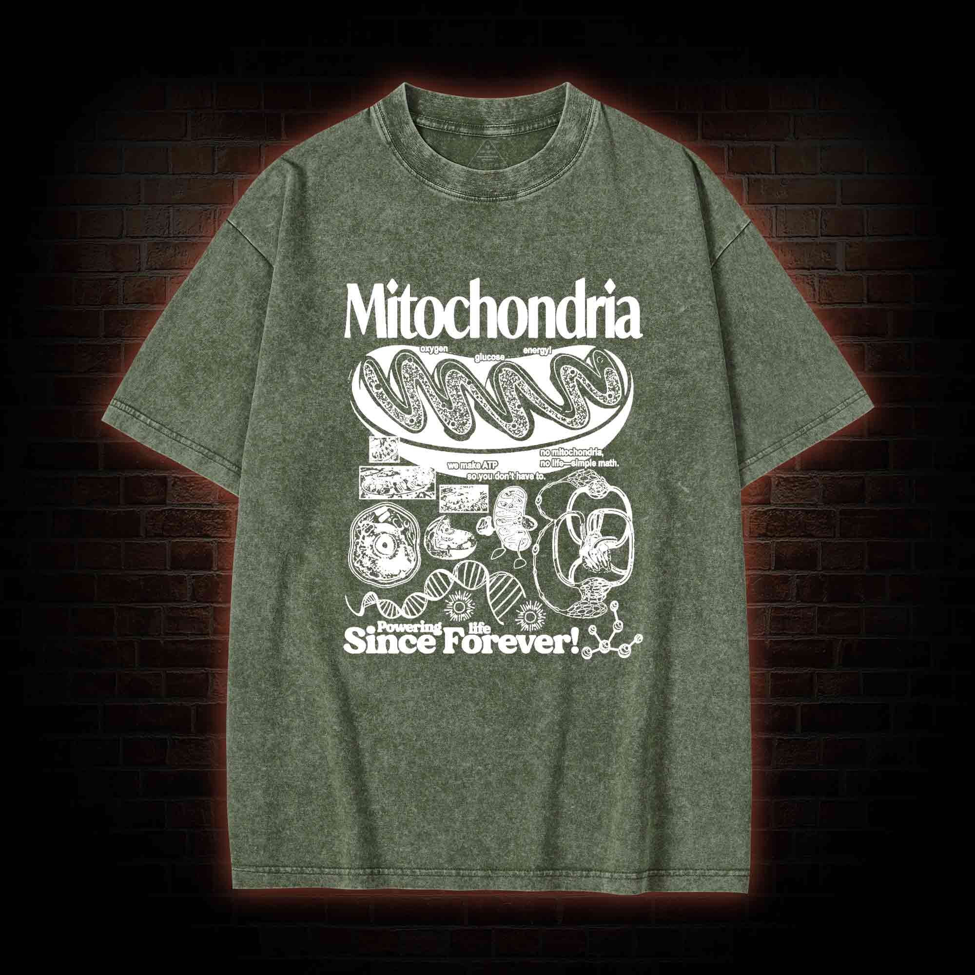 Mitochondria Washed T-shirt