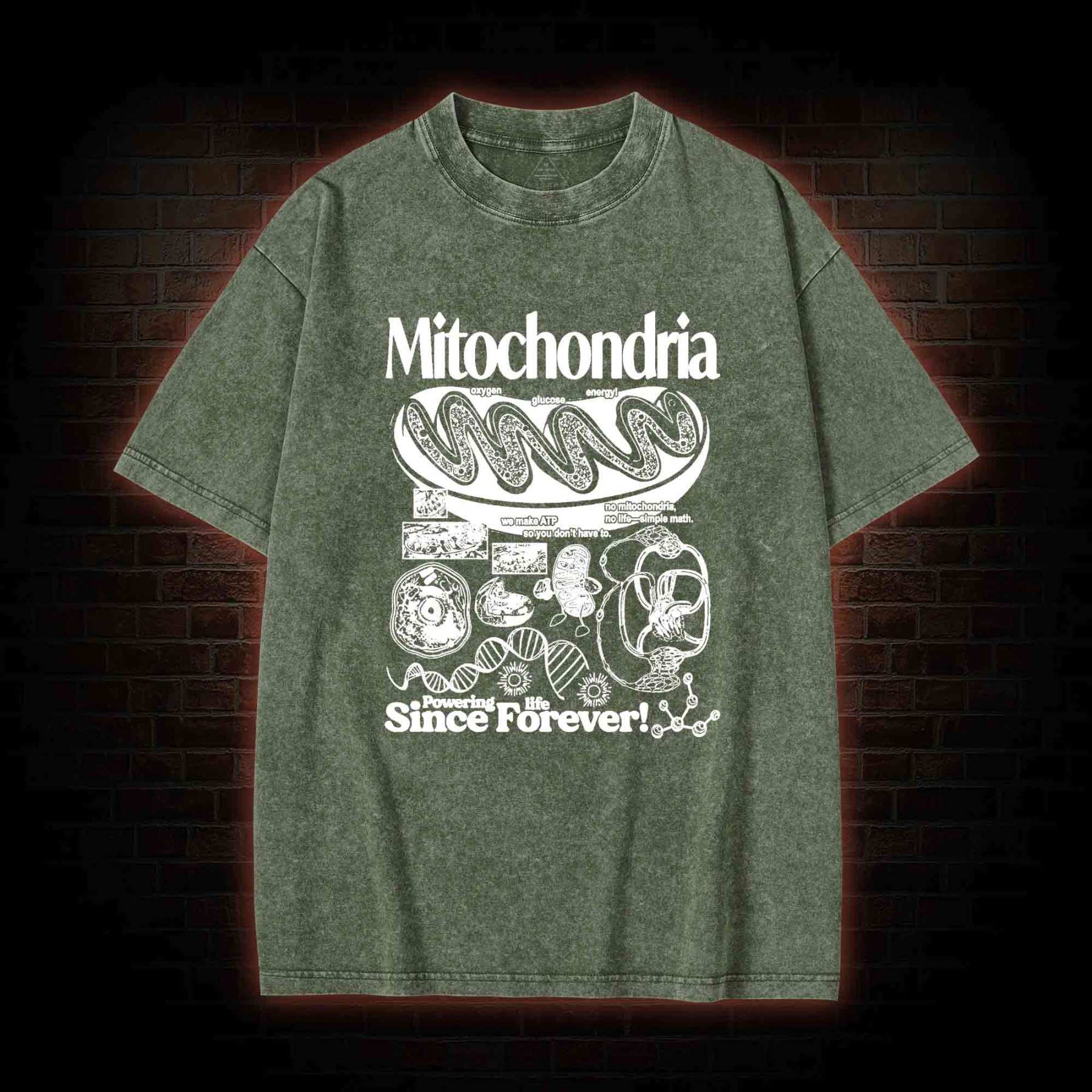 Mitochondria Washed T-shirt