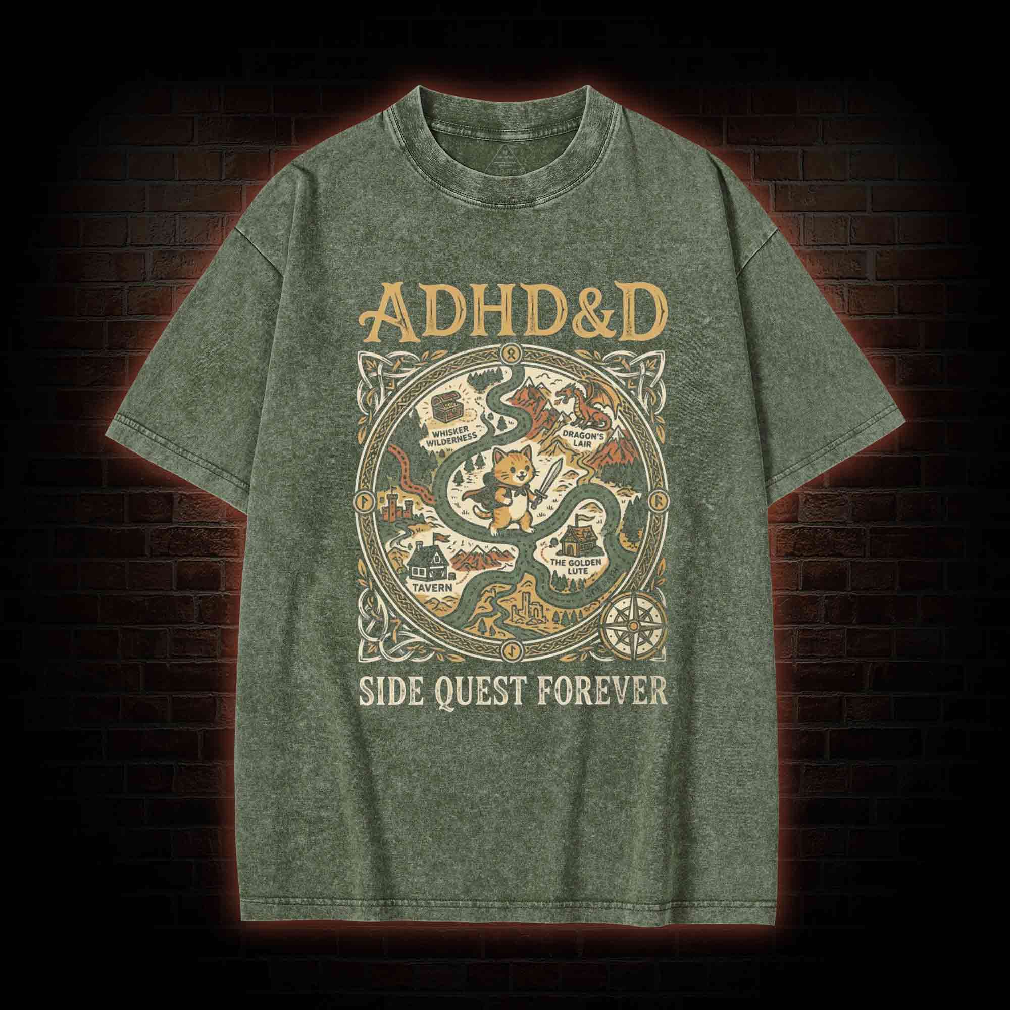 ADHD&D Washed T-shirt