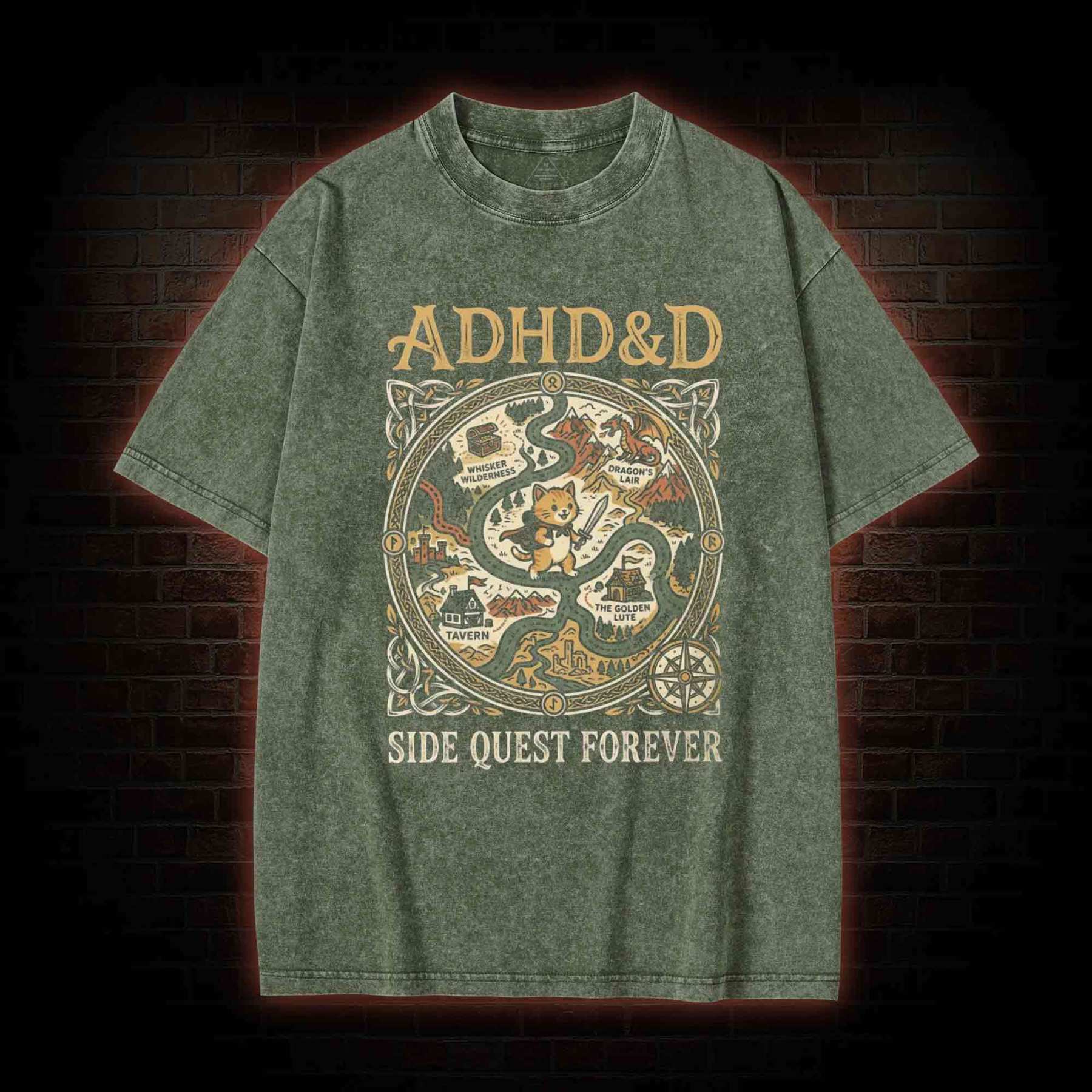 ADHD&D Washed T-shirt