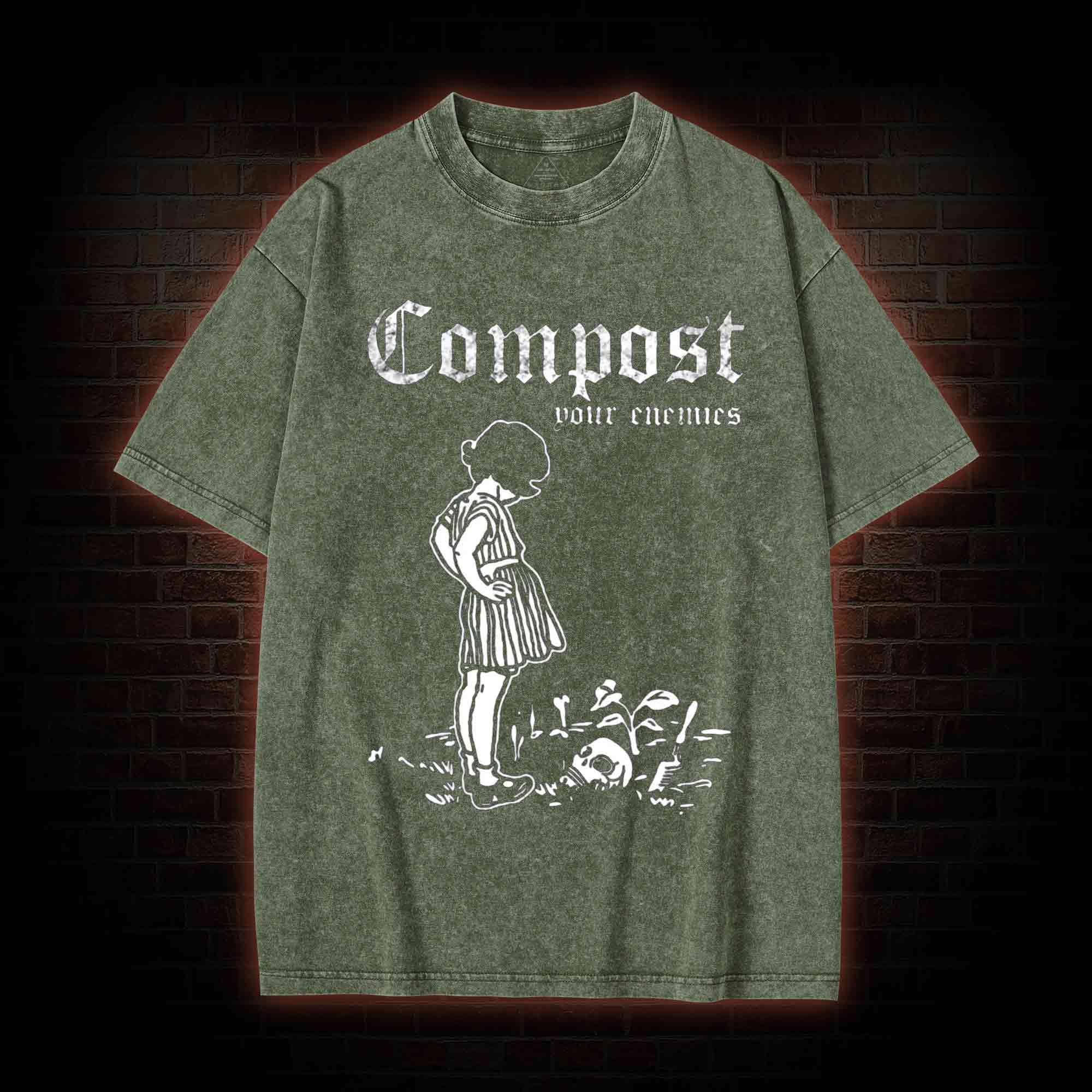 Compost Your Enemies Washed T-shirt